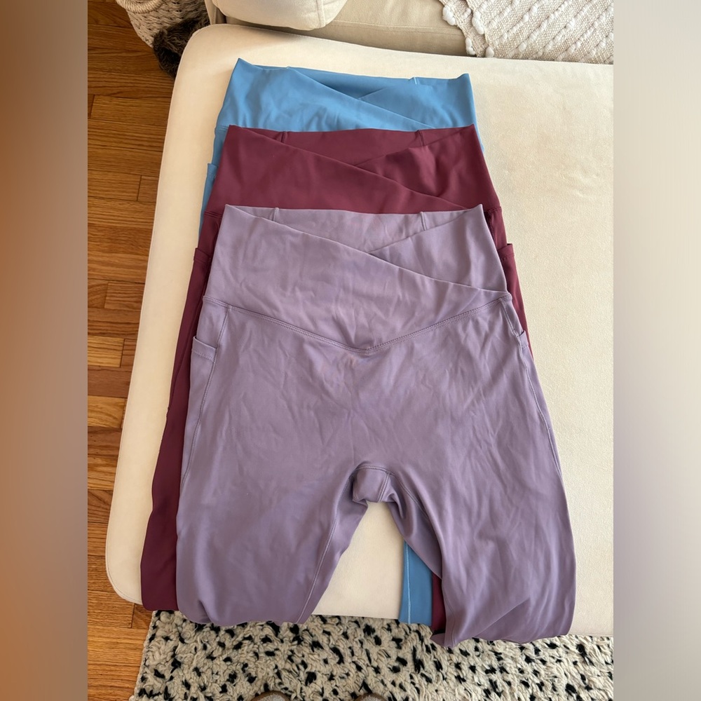 Halara Patitoff Pet Hair Resistant  Crossover Side Pocket Casual Leggings size M